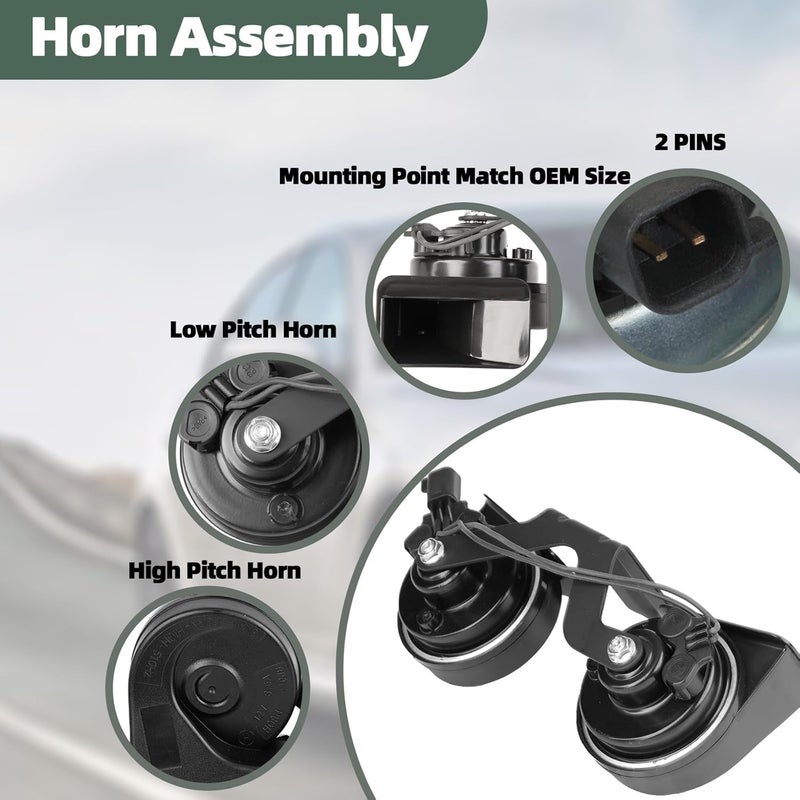 Mocar7 Horn Assembly with Bracket Compatible with Ford Explorer 2016 2017 2018 2019 Replace GB5Z-13832-A - Image 3